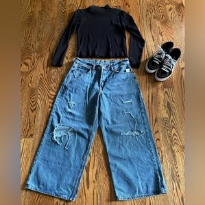 Old Navy Blue Wide Leg Jeans